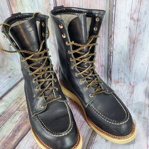 Women’s Red Wing Moc Toe Wool Lined Boots 9.5